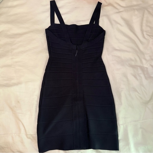Herve Leger Navy Bandage Dress - Picture 3 of 5